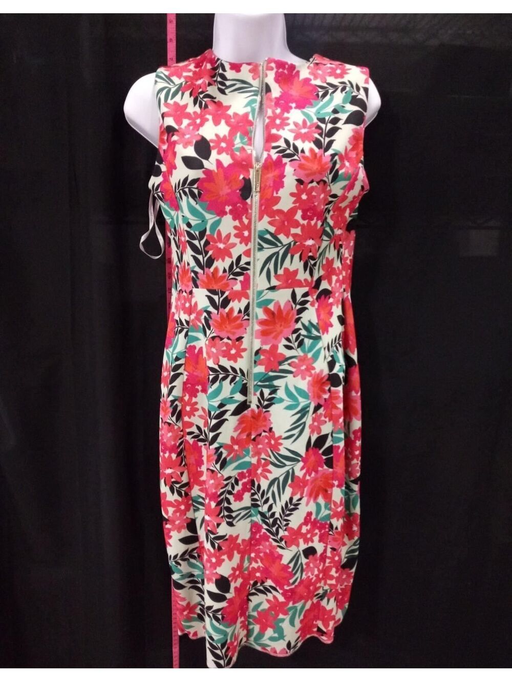 Calvin Klein Pink Floral Sleeveless Sheath Dress 4